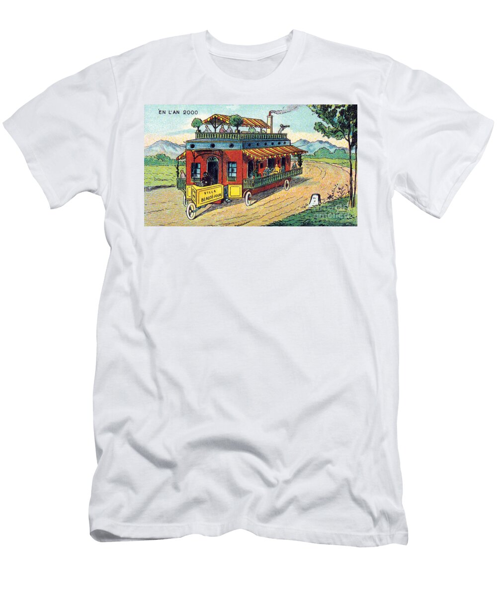 House on Wheels 1900s French Postcard Science Source T-Shirt