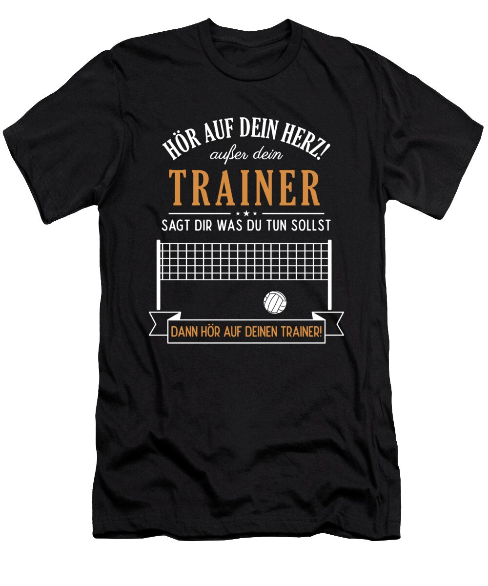 Hr Auf Dein Herz Trainer Player Coach Team Volleyball Marco Rothe T-Shirt