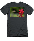 Hummingbird Hovers Vibrant Canna Lily Lenin Ramachandran T-Shirt