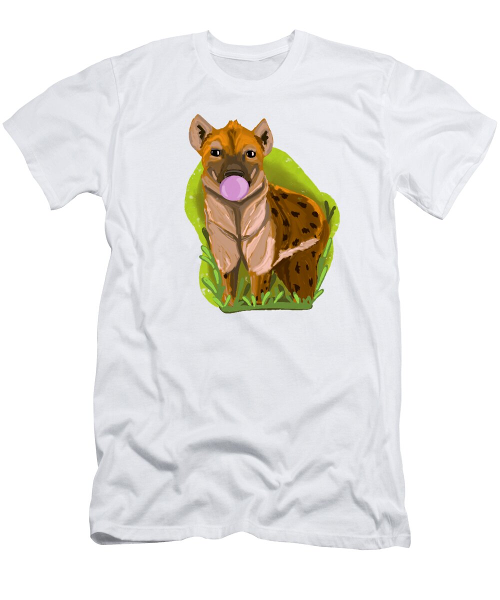Hyena with Bubble Gum Antiope Art T-Shirt