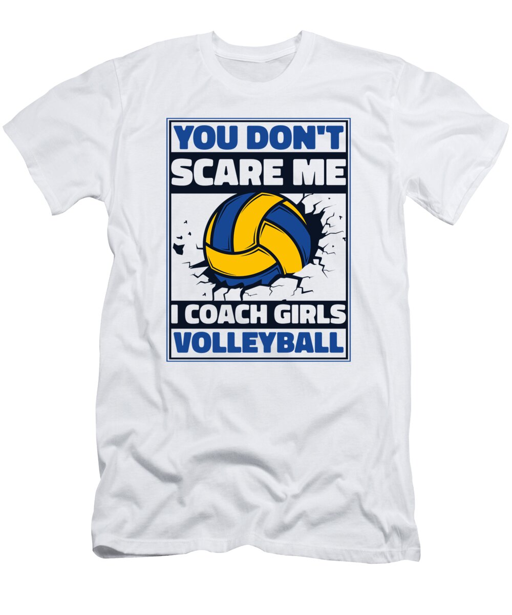 I Coach Girls Volleyball Player Coach Team Volleyball Graphics Lab T-Shirt