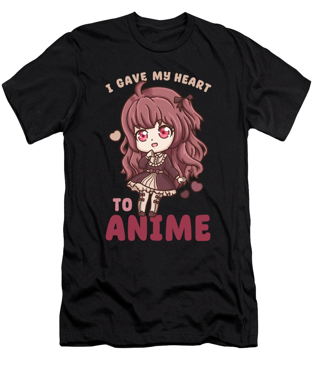 I Gave My Heart to Anime I Chibi Kawaii Otaku Bi Nutz T-Shirt