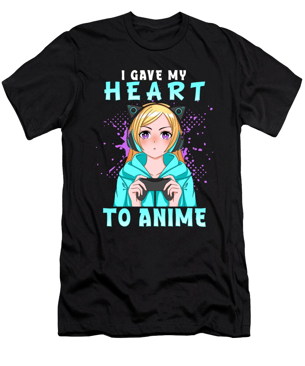 I Gave My Heart to Anime I Otaku Kawaii Girl Bi Nutz T-Shirt
