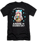 I Just Really Like Anime and Ramen Okay Panda Teen Girls Dnt Prints T-Shirt