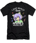 I Just Really Love Anime and Music Ok Anime Teen Girl Women Dnt Prints T-Shirt