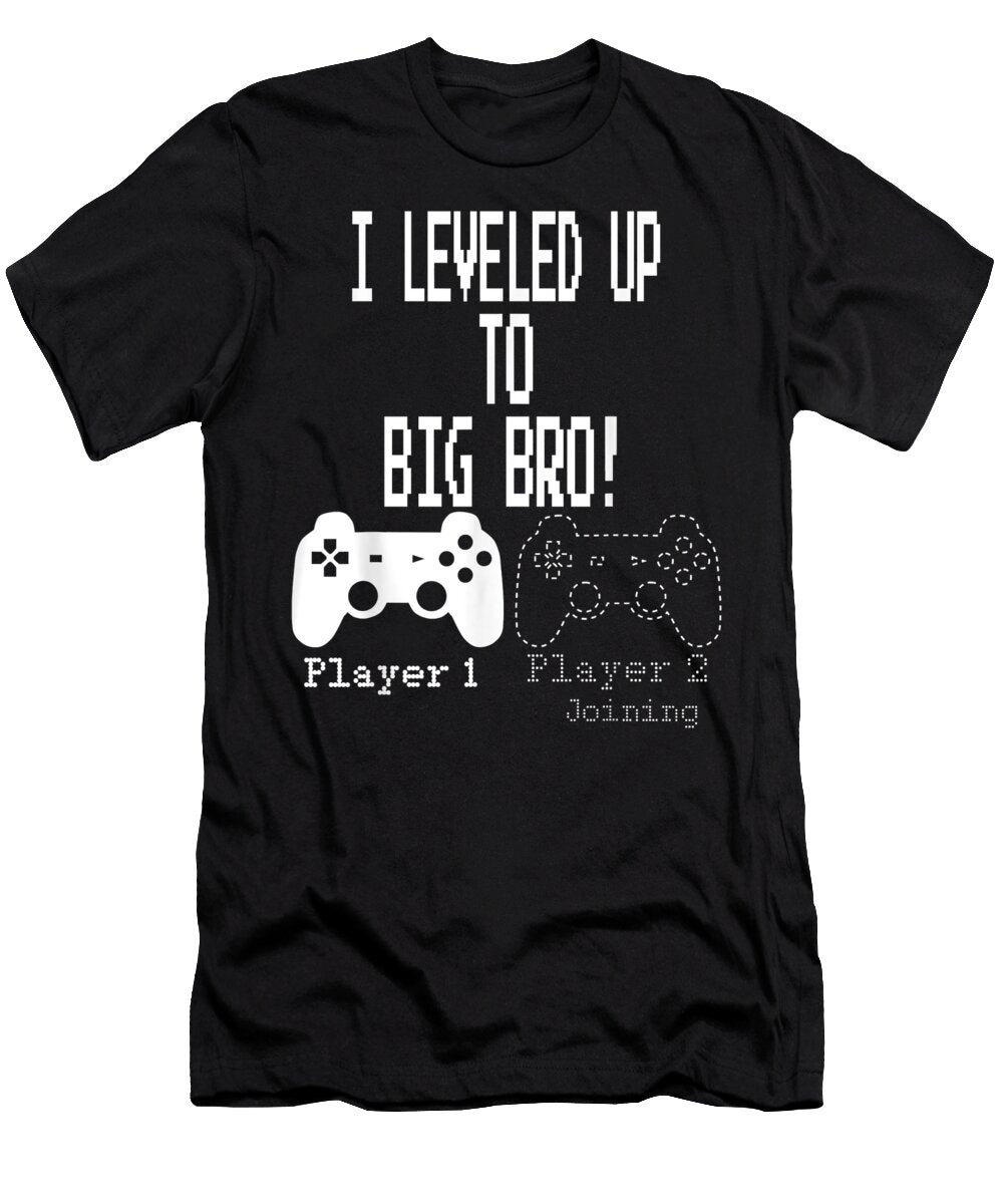 I Leveled Up to Big Bro Gamer New Brother Dnt Prints T-Shirt