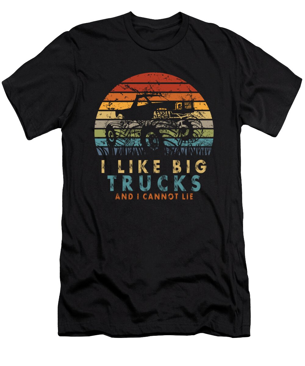I Like Big Monster Trucks I Retro Sun Alessandra Roth T-Shirt
