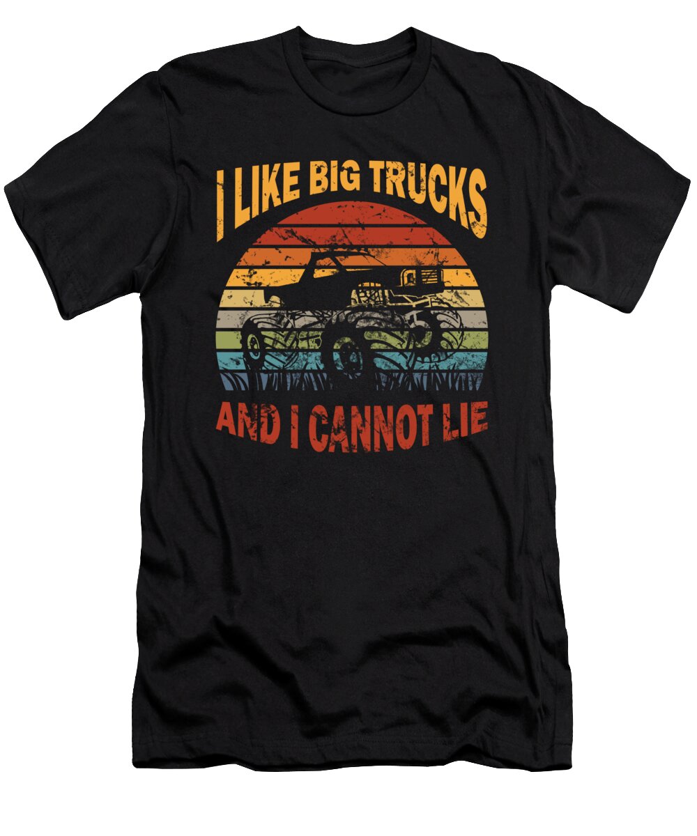 I Like Big Monster Trucks L Retro Sun Alessandra Roth T-Shirt