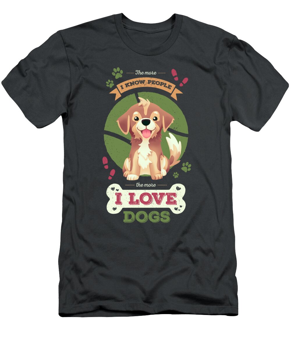 I Love Dogs Geekydog T-Shirt