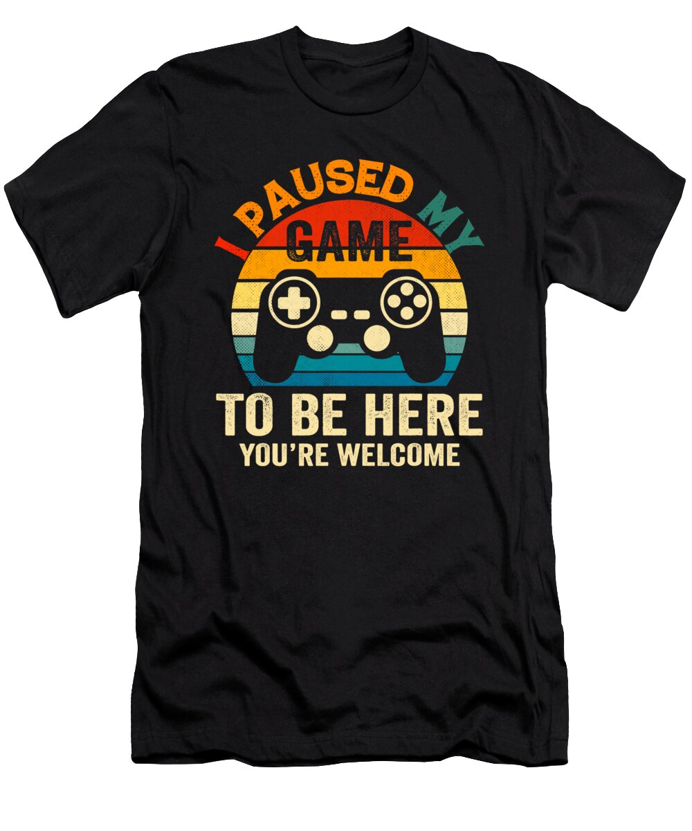 I Paused My Game to Be Here Thanksgiving Gamer Studi Alex T-Shirt