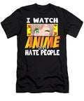 I Watch Anime and Hate People Cute Anime Girl Eyes Introvert Dnt Prints T-Shirt