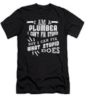 Im a Plumber I Cant Fix Stupid But I Can Fix What Stupid Does Orange Pieces T-Shirt
