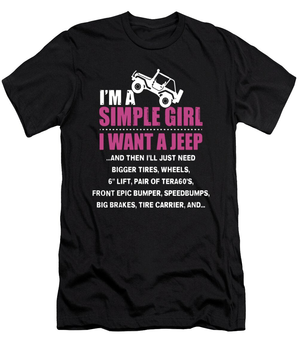Im a Simple Girl I Want a Jeep Tinh Tran Le Thanh T-Shirt