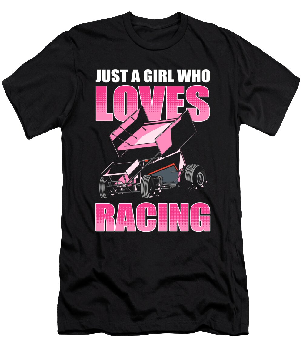 Im Just a Girl Who Loves Racing Dirt Track Racing Car Alessandra Roth T-Shirt