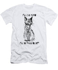 Im Not Lazy Im in Cat Mode Abstract Cat Illustration in Intricate Black Line Art Marian Voicu T-Shirt