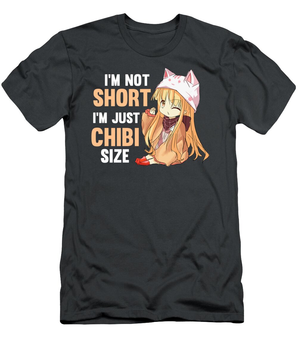 Im Not Short Im Chibi Size Funny Kawaii Anime Cosplay Ivarrg Lilla T-Shirt