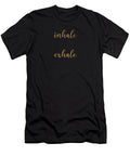 Inhale Exhale Minimalist Typography Quote Print White Cosmic Soup T-Shirt