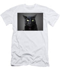 Intense Black Cat Stare Nailia Schwarz T-Shirt