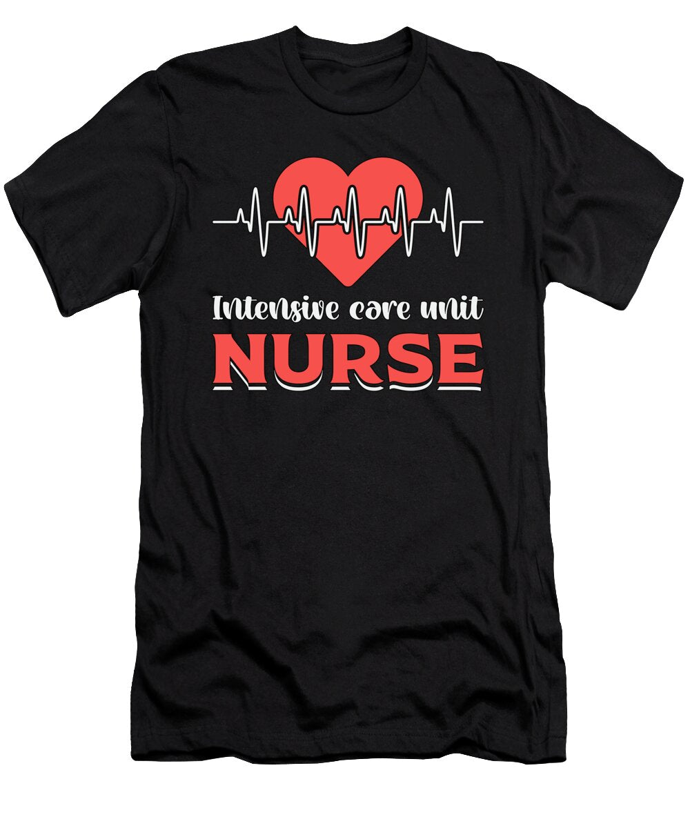 Intensive Care Unit Nurse Icu Medicine Emergency Tshirtconcepts Marvin Poppe T-Shirt