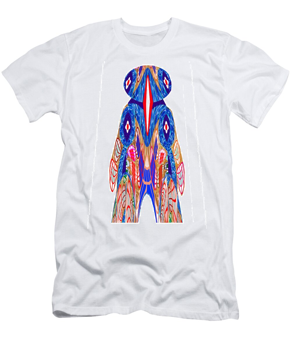 Is That a Head or a Hat Alien Fineart Graphic Abstracts By Navinjoshi Navin Joshi T-Shirt