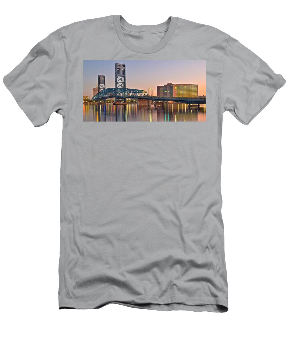 Jacksonville Bridge At Daybreak Frozen in Time Fine Art Photography T-Shirt