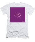 Japanese Kawaii Nerd Hello Kitty in Spectacles in Purple Awen Fine Art Prints T-Shirt
