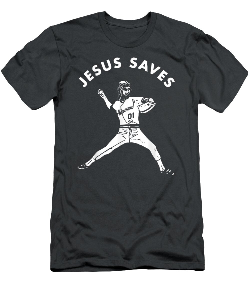 Jesus Saves Religious Christian Faith Baseball Djawad Ashley T-Shirt