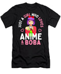 Just a Girl Who Loves Anime and Boba Bubble Tea Teen Gift Dnt Prints T-Shirt
