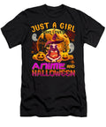 Just a Girl Who Loves Anime and Halloween Witch Pumpkin Dnt Prints T-Shirt