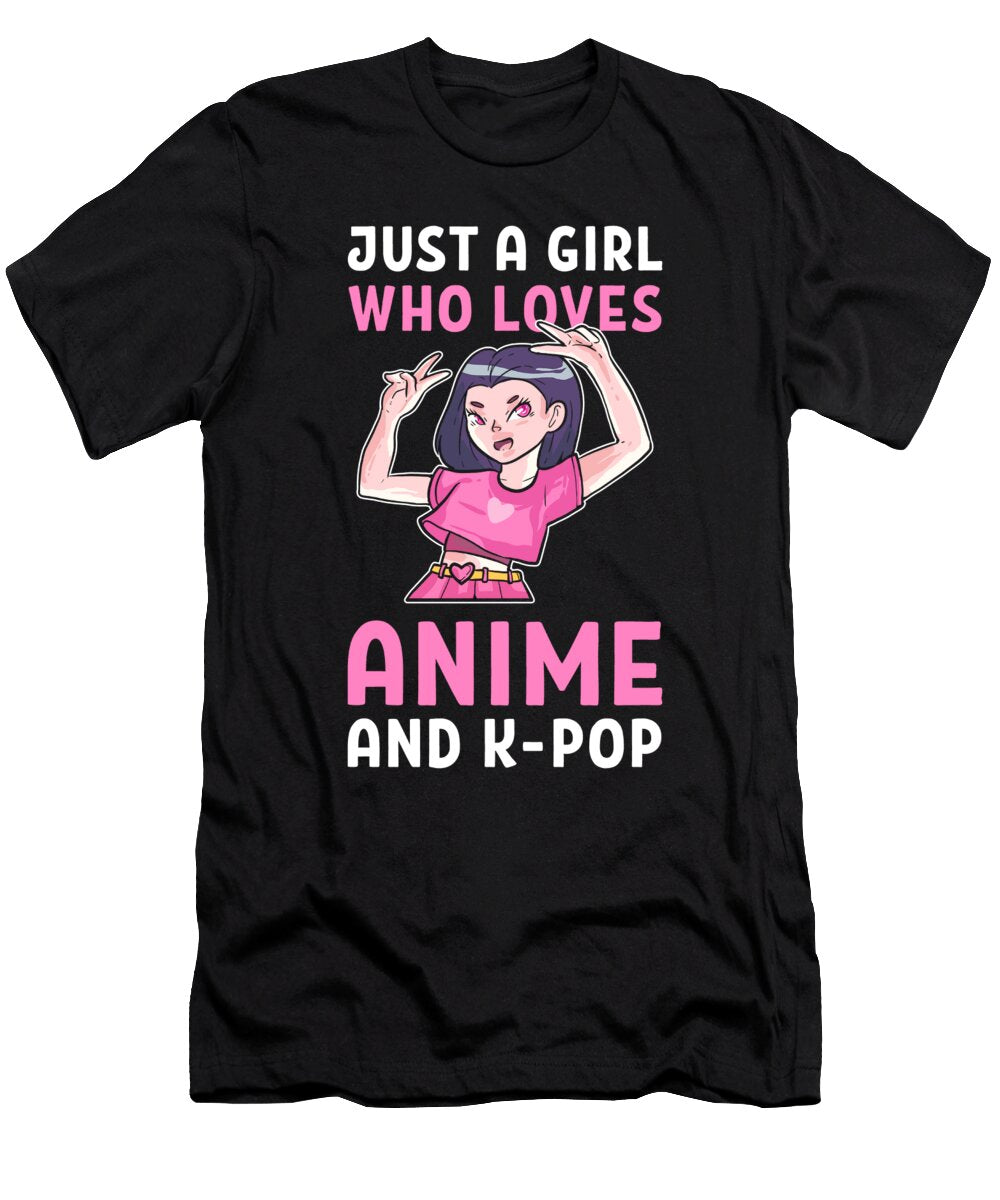 Just a Girl Who Loves Anime and K Pop Alessandra Roth T-Shirt