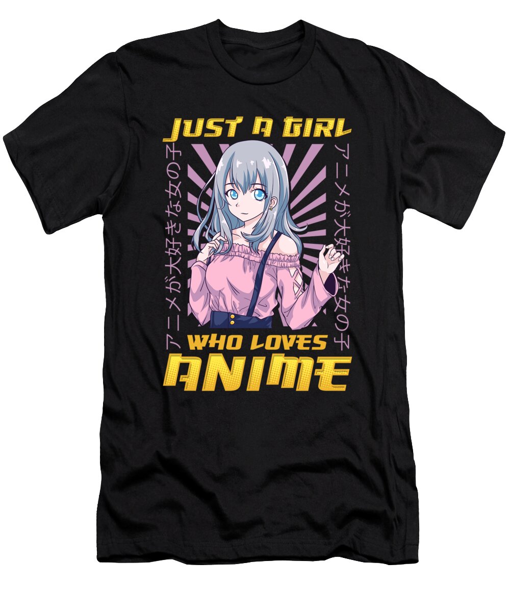 Just a Girl Who Loves Anime Cosplay Anime Girl Bi Nutz T-Shirt