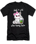 Just a Girl Who Loves Boba Tea Gift Kawaii Cat Product Alessandra Roth T-Shirt