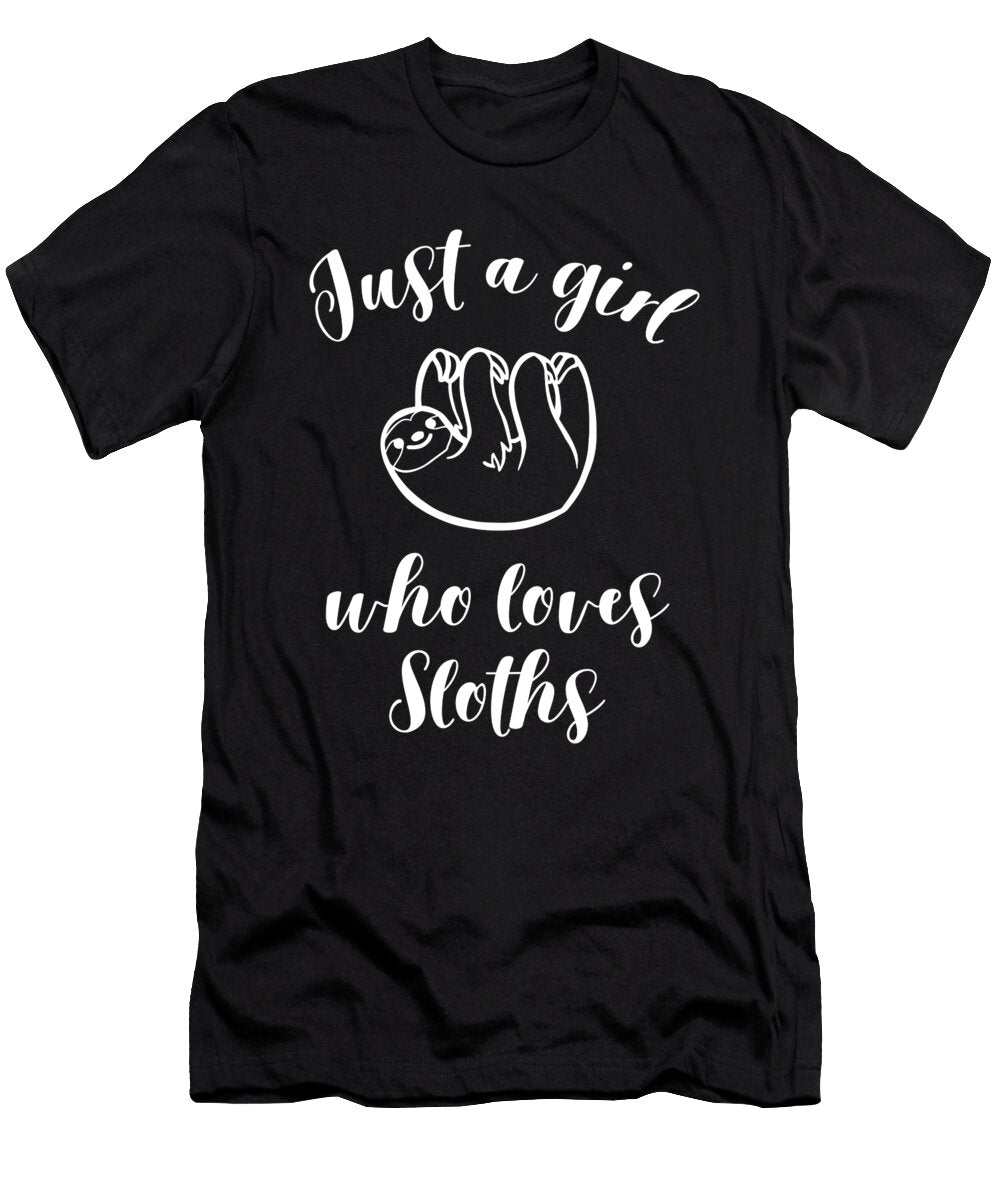 Just a Girl Who Loves Sloths Sleeping Jane Keeper T-Shirt