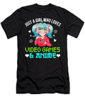 Just a Girl Who Loves Video Games and Anime Dnt Prints T-Shirt