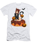Kawaii Anime Halloween Black Cat Sexy Anime Girl in Donut Dnt Prints T-Shirt