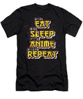 Kawaii Funny Manga Gift Eat Sleep Anime Repeat Anime Dnt Prints T-Shirt