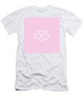Kawaii Hello Kitty in Large Nerdy Glasses on Bright Pink Backgro Awen Fine Art Prints T-Shirt
