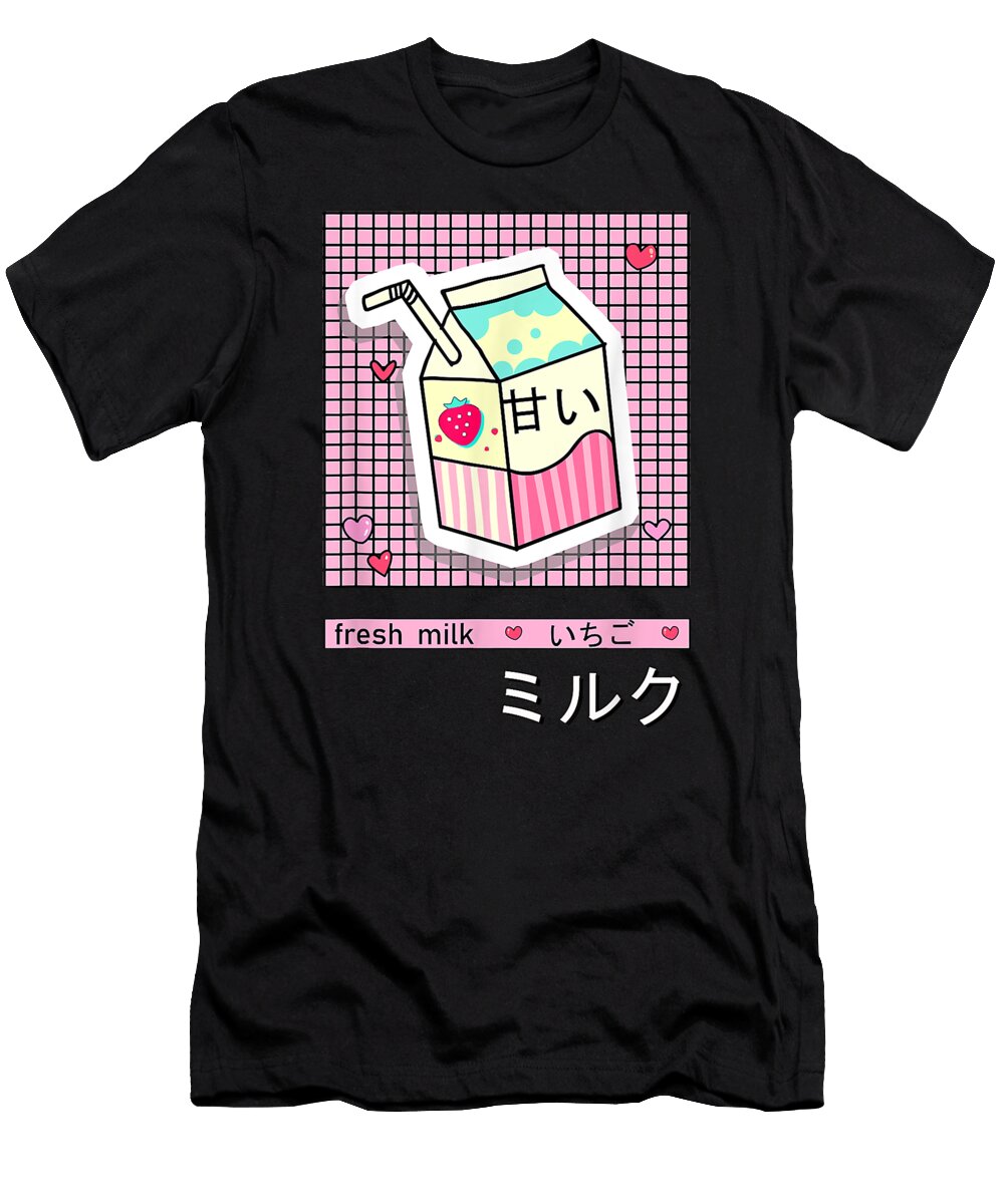 Kawaii Japanese Aesthetic Milk 90s Anime Vaporwave Otaku Dnt Prints T-Shirt
