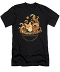 Kawaii Kitsune Fox Relaxing in Ramen Bowl Japanese Zimstarus T-Shirt