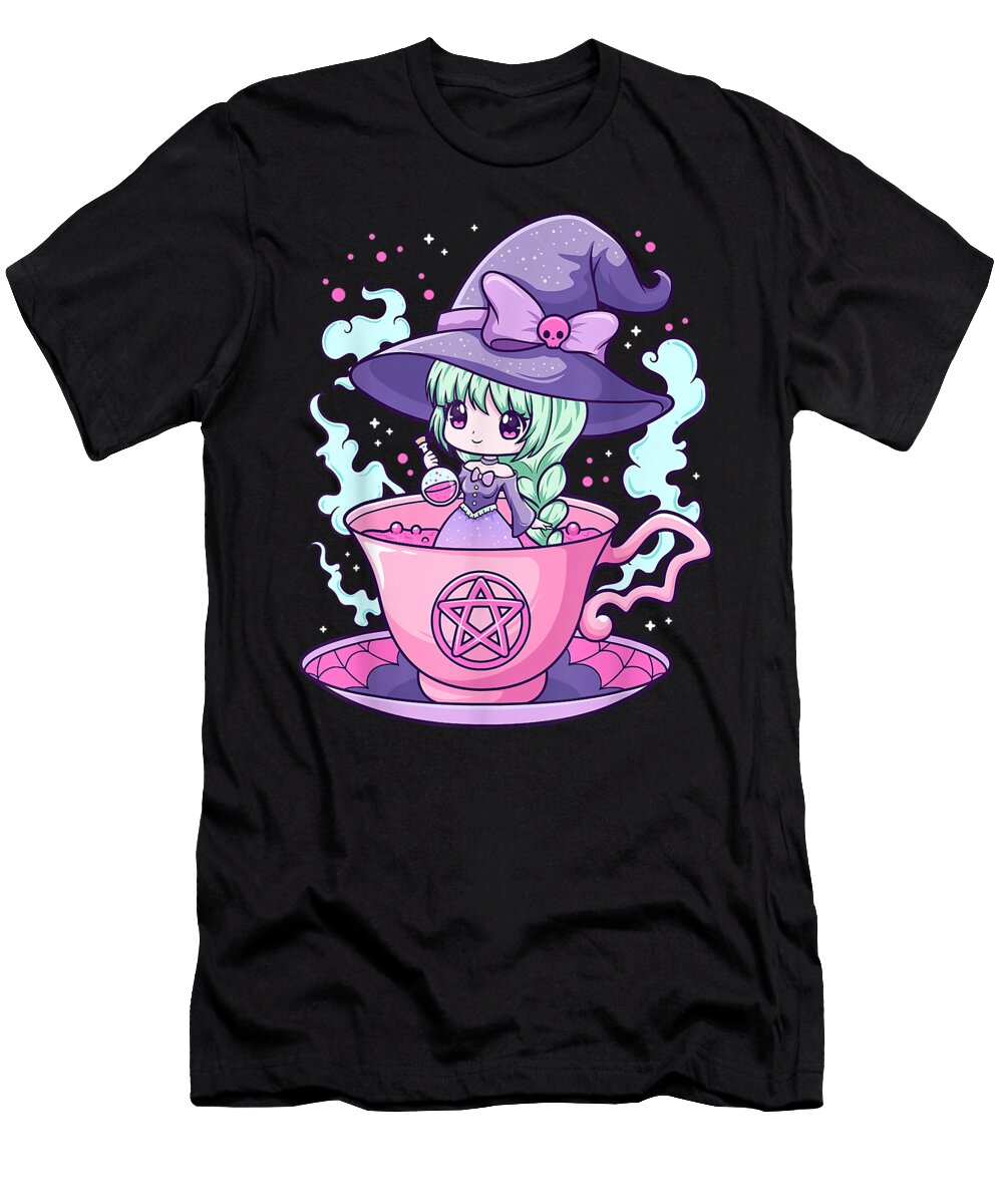 Kawaii Pastel Goth Cute Creepy Witchy Girl Dnt Prints T-Shirt