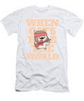 Kawaii Rocker Cat Funny Cat Lover Gift Cute Kitten Owner Gag Pun Cats Rule the World Funny Gift Ideas T-Shirt