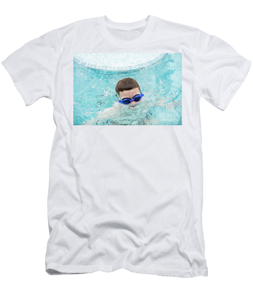 Kid in a Swimming Pool Surfacing Out of Water Michal Bednarek T-Shirt