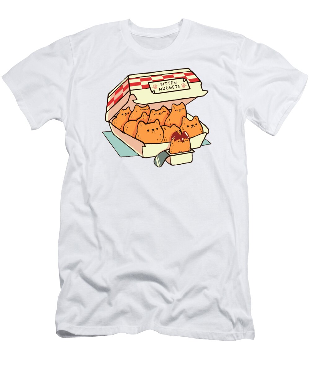 Kitten Nuggets Fast Food Cat Girl Retro Harrison Murray T-Shirt