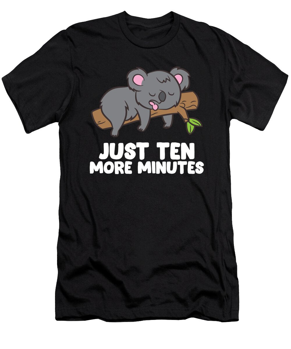 Koala Just Ten More Minutes Snooze Alarm Clock Sleep Pajama Eq Designs T-Shirt