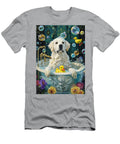 Kuvasz Dog Frolicking in a Bubbly Bathtub Adrien Efren T-Shirt