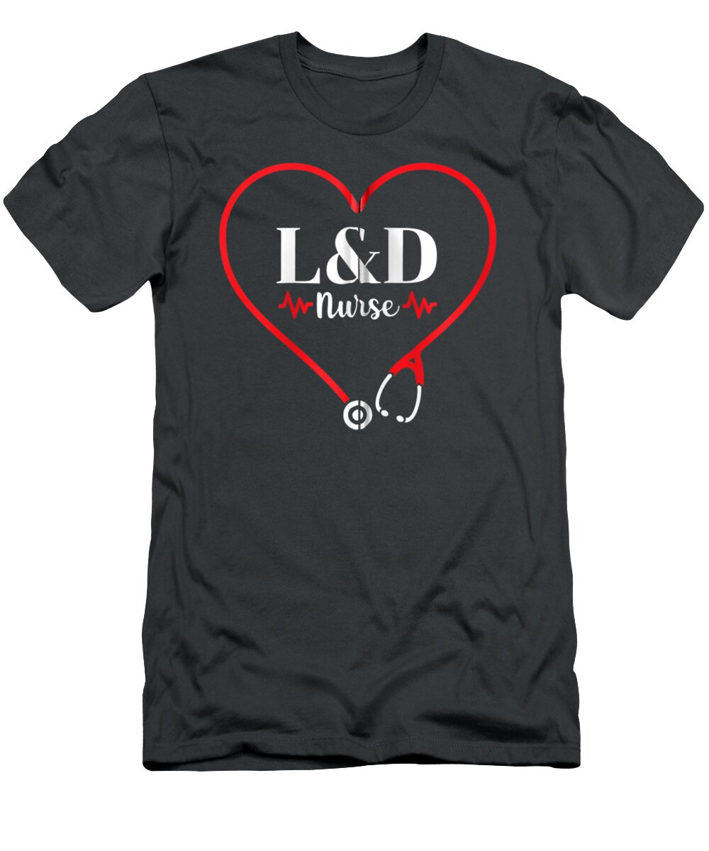 Labor Delivery Nurse Heart W Stethoscope Ld Nurse Tjayl Paisl T-Shirt