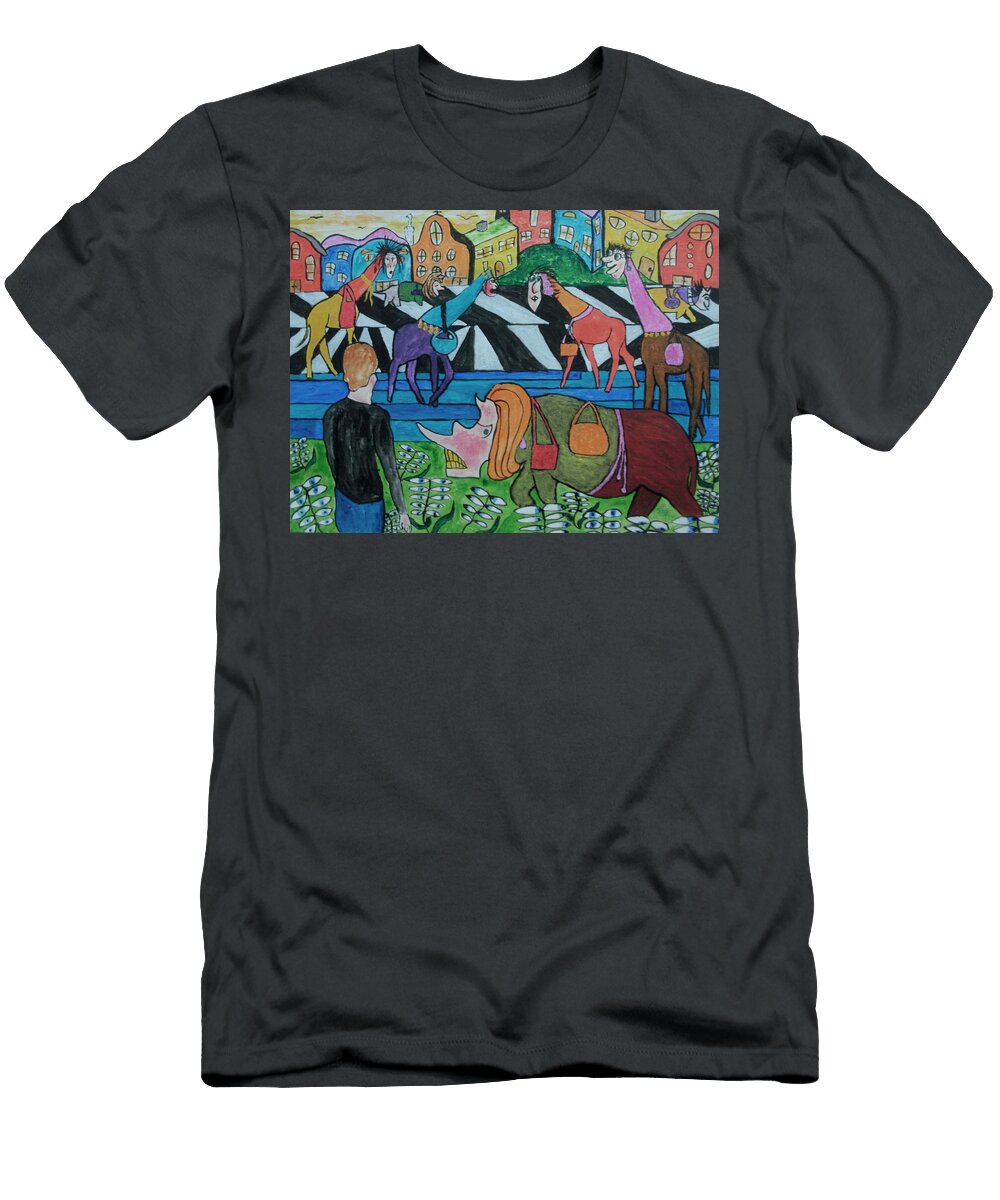 Ladies Shopping in the Toon George Hutton Hunter T-Shirt