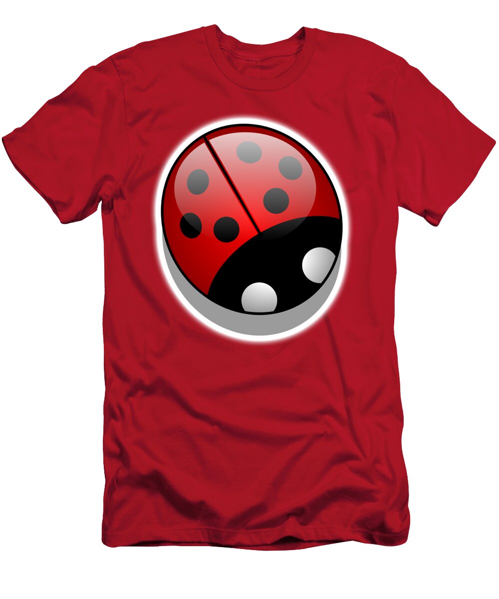Ladybug Ladybird Cartoon Tom Hill T-Shirt