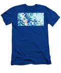 Land and Sea Blue Abstract Mosaic Art Sharon Cummings T-Shirt