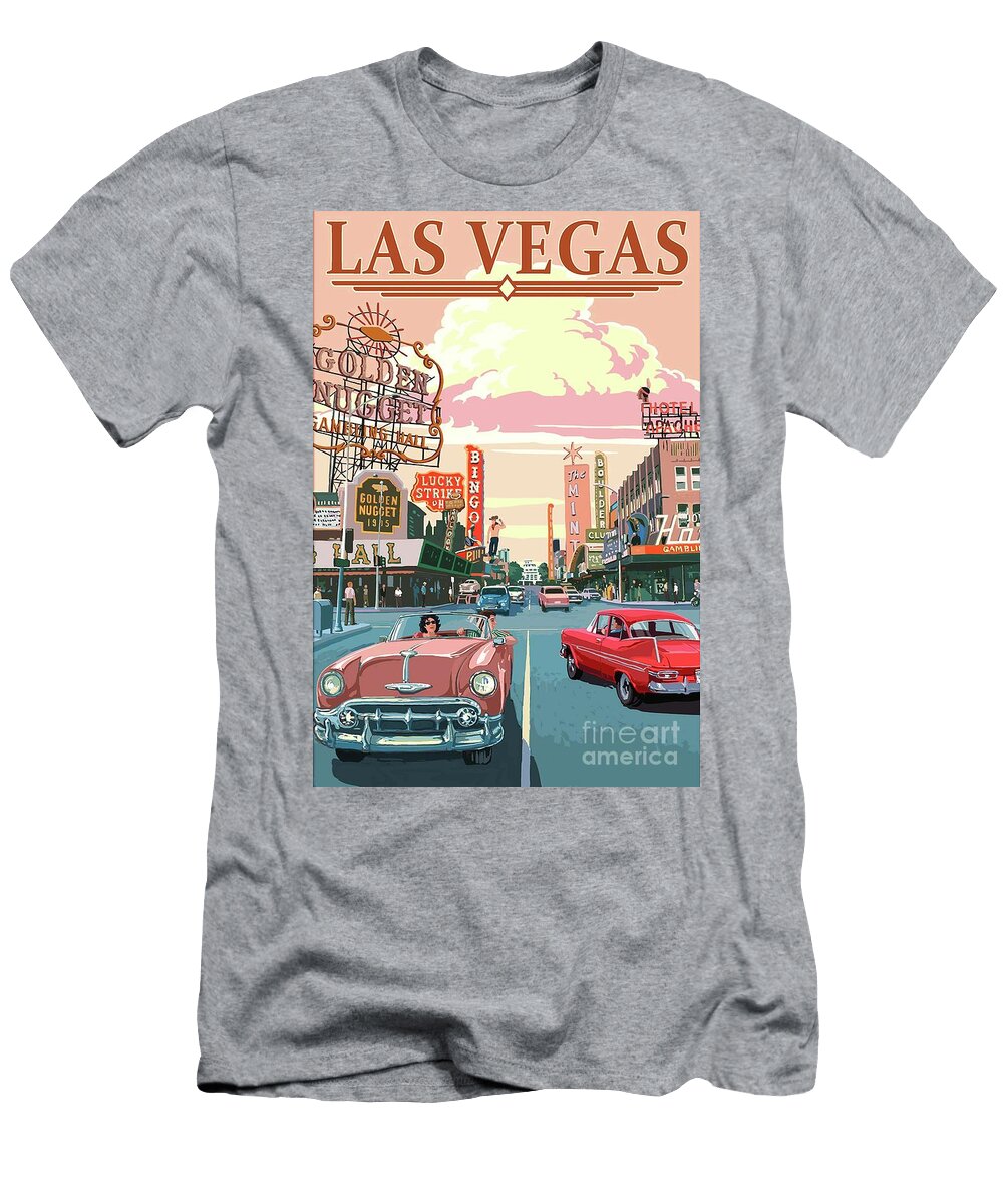 Las Vegas Old Strip Scene Natasha Hutchins T-Shirt